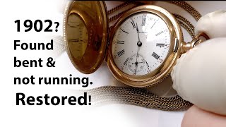 Vintage Waltham 7 jewel pocket watch repair: Odd things in this 120 year old movement