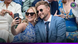 England Cricketers Joe Root And Jimmy Anderson Enter The Royal Box Wimbledon 2025