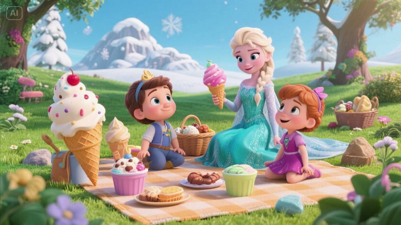 Elsa’s Ice Cream Picnic Adventure! 🍦❄️ Magical Treats Under the Summer Sun