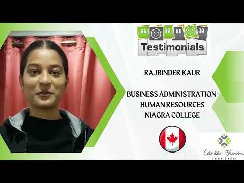 CANADA VISA APPROVED | RAJBINDER KAUR | NIAGRA COLLEGE - video from Career Bloom