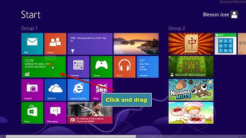 Windows 8 - How to rearrange tiles on start screen (using mouse)
