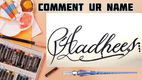 Aadhees Name Signature Calligraphy Status | How to Draw, Cursive Calligraphy with Cut Marker
