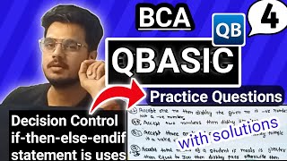 QBASIC Complete Course Part 4 | Decision Control Practice Questions |If-then-else-endif statement