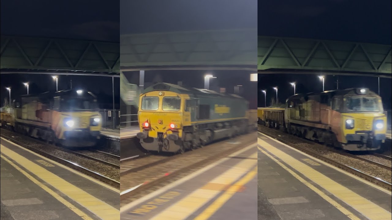 Three engineer trains from Westbury head to Par @ Keyham Station - 14/03/25 & 15/03/25 