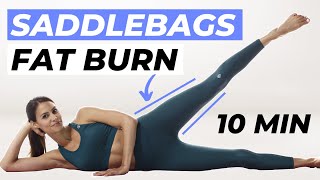 10 MIN SADDLE AREAS WORKOUT | BEST Saddlebags & Outer Thighs Workout to SLIM DOWN | no equipment