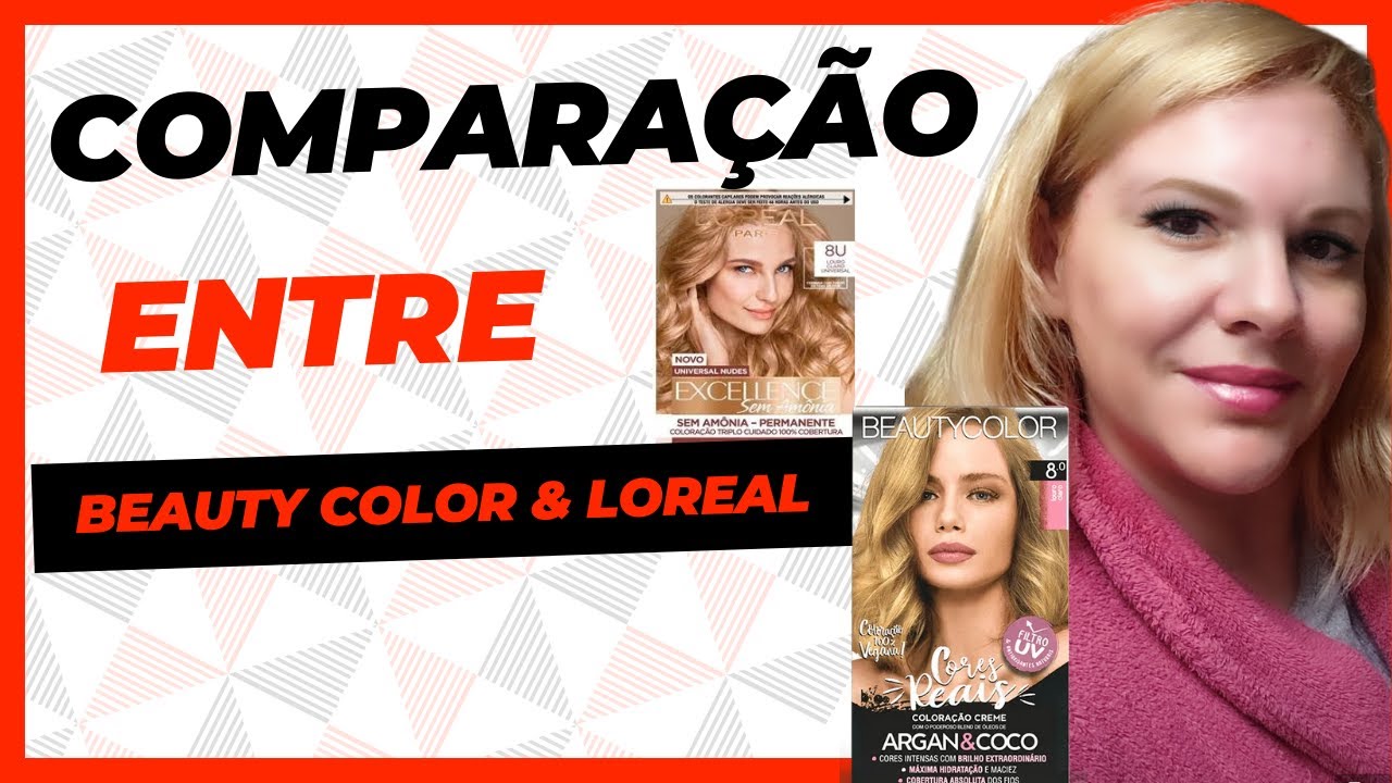 Comparação entre loreal 8U e beautycolor 8.0 - YouTube