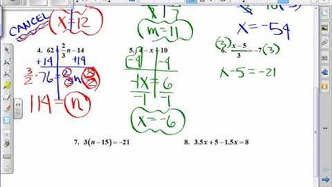 Unit 2 Section 2 Solving Multi Step Equations