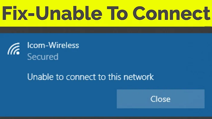 Fix Unable To Connect To This Network Wifi||Can't Connect To This Network Windows 10/8/7