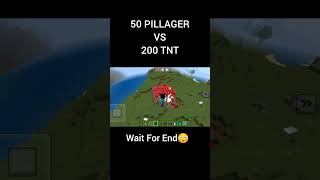 50 Pillager vs 200 TNT 😱💥 | Massive Explosion Test #minecraft #shorts