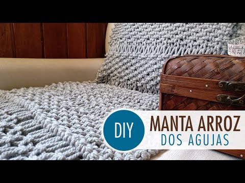 Manta tejida a dos agujas - DIY - Cómo calcular la cantidad de puntos? - Knitted blanket