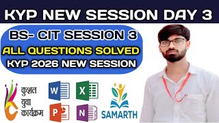 KYP New 2026 Session 3 | BS-CIT 3 Lab  All Question Solved | 100% Correct Answer Full Guide #NCTC |