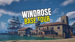 Windrose Base Tour | Windrose Port Build /w Workshop, Tavern, Church &amp; Governor's House
