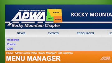 Create an External Sub-menu for your APWA Chapter Website Template