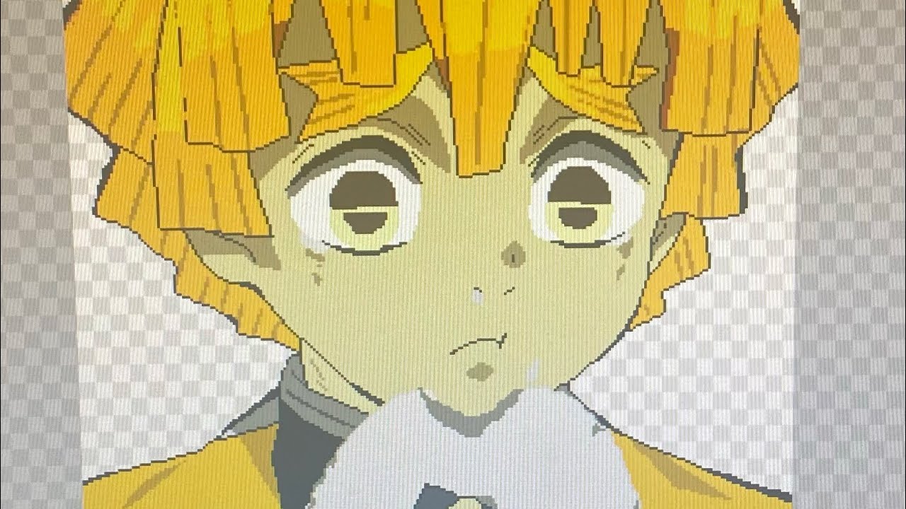 Zenitsu Demon Slayer Pixel Art Tutorial Part 1 YouTube