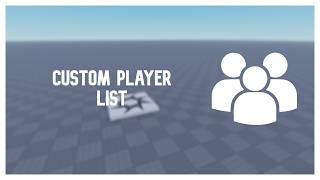 How to add a CUSTOM PLAYER LIST | Roblox Studio 2026