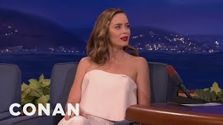 Emily Blunt Almost Killed Tom Cruise | CONAN on TBS