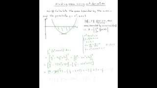 Finding Areas using Antiderivatives - Example 2
