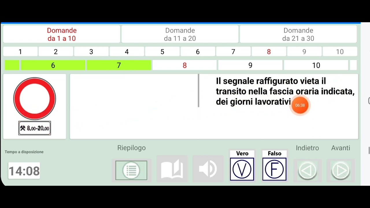 quiz patente B 2023 pannelli integrativi dei segnali capitolo 10  😊 😃 😀