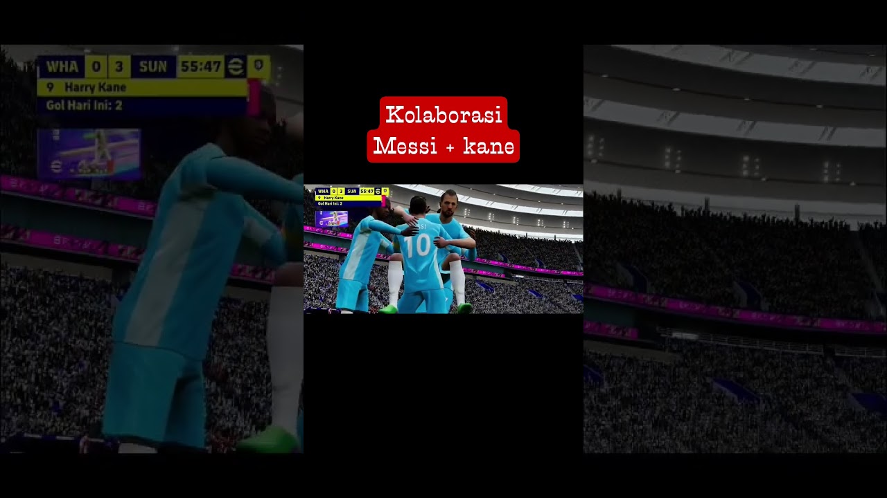 Kolaborasi keren messi + kane 