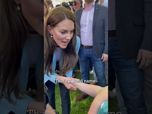 Boy Flirts with Princess Kate at Windsor Coronation Big Lunch 🤭 class=