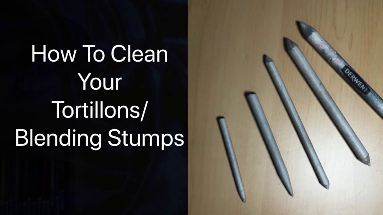 How to clean blending stumps/how to sharpen paper stump 