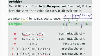 MATH0005 L25: logical equivalences 1