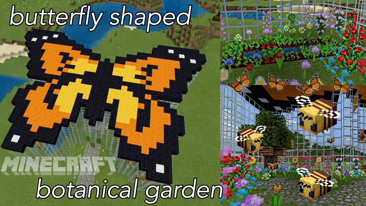 i built a butterfly garden in Minecraft speedbuild YouTube