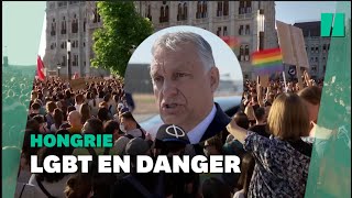 Manifestation en Hongrie contre une loi anti-LGBT devant le parlement