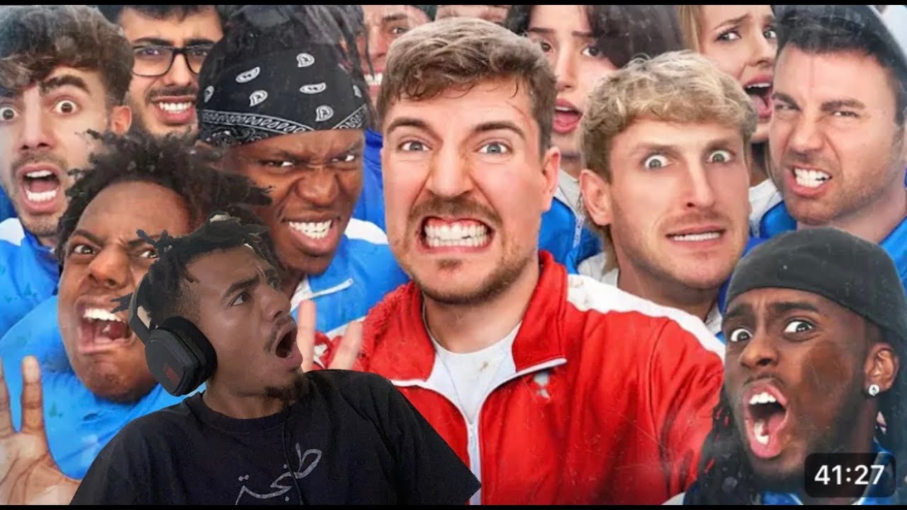CRAZIEST Mr.Beast Challenge Yet! 50 YouTubers Fight For 1,000,000 ...