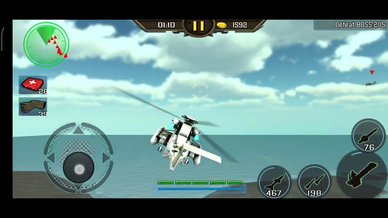gunship strike game play boos level - YouTube