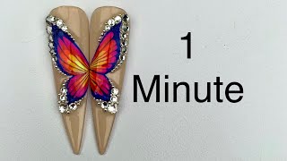 Tie-dye butterfly nail art tutorial