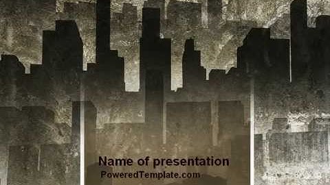 Dark City PowerPoint Template by PoweredTemplate.com