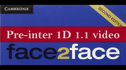 Pre inter 1D 1 1  F2F