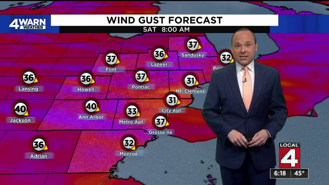 Gusty winds, rain showers & falling temperatures in the next 24 hours What you can expect in