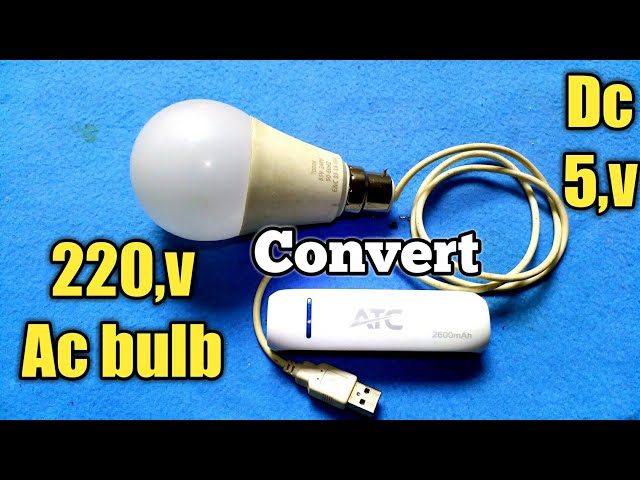 diy led lamp, convert 220v to 5v leds