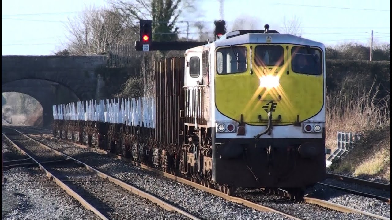 Irish Rail Trains at Hazelhatch and Kildare 16-1-2015