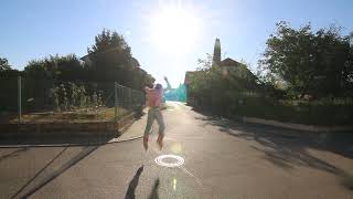 Inline Skating - Split Jump Over Canal Cover