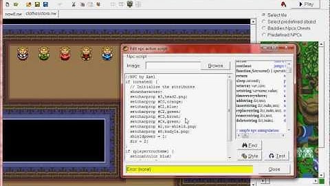 Graal Editor, Scripting NPC clothes