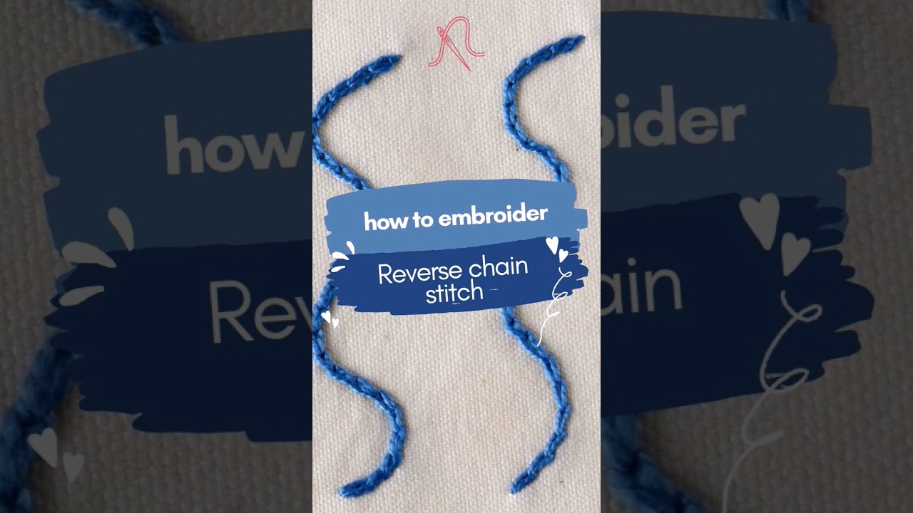 How to embroider Reverse chain stitch 
