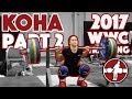 Rebeka Koha Heavy Training Part 2/2 (90 Snatch, 105 C&J, 130x2 Back Squat) - 2017 WWC [4k 60]