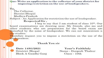 Write an application to the collection for imposing restriction on the use of loudspeakers