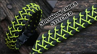 HOW TO MAKE COBRA KNOT WITH STITCHED PARACORD BRACELET, EASY PARACORD TUTORIAL. DIY