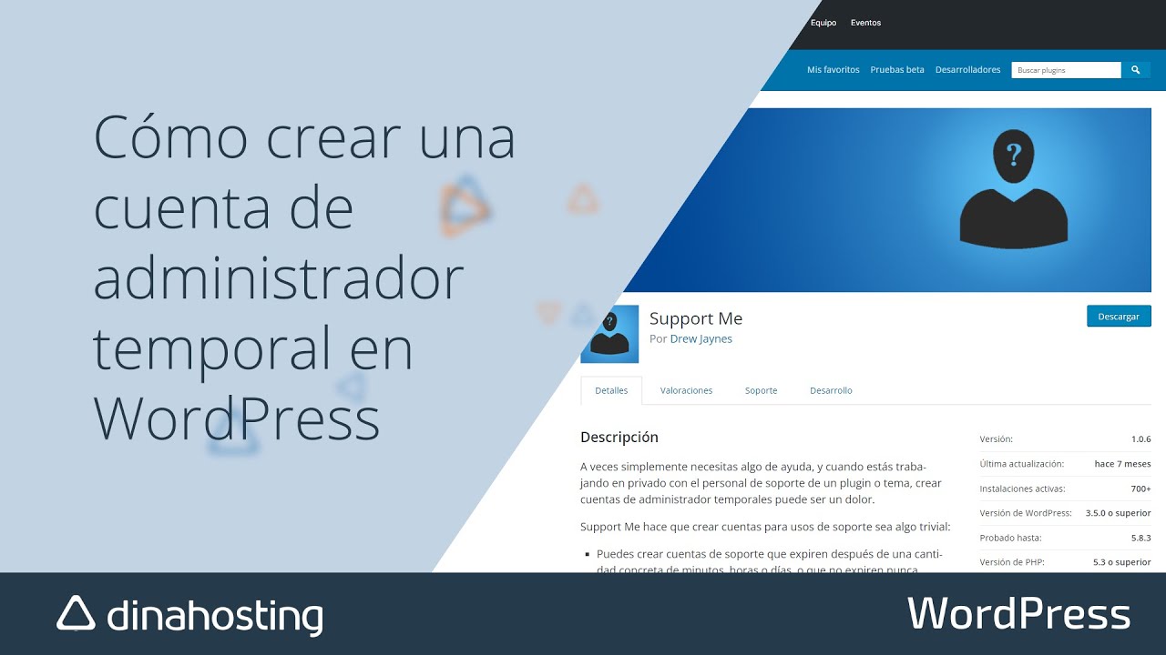 New Update Ayuda dinahosting | Cómo crear una cuenta de administrador temporal en WordPress