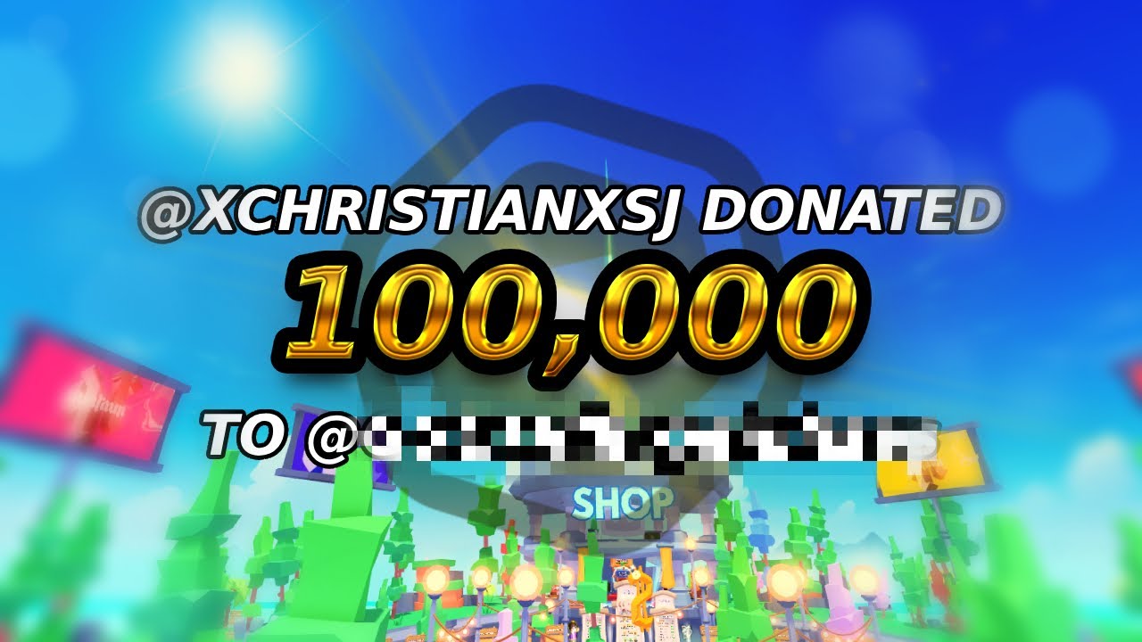 Giving someone random 100k ROBUX IN PLS DONATE! - YouTube