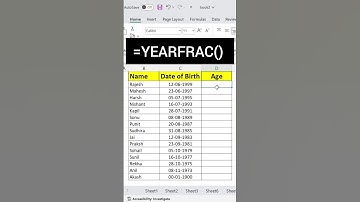 Excel Tips: Age Calculation Made Easy|| How to Calculate age in Excel tips and tricks