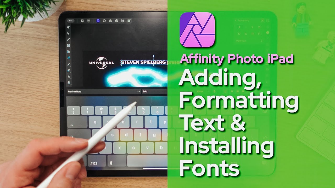 How to Add Text, Format Text & Install a New Font in Affinity Photo iPad