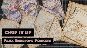 CHOP IT UP!  Ways To Use Your 12 x12 Papers | Create 4 Faux Envelope Pockets With 1 Sheet of Paper!
