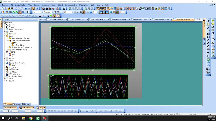 Mitsubishi GT Designer 3 - Trigger Action