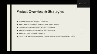 EA Final Project Presentation and Video for NUR 674
