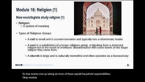 WGU C273: Introduction to Sociology / Unit 5 Cohort Video default